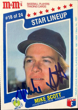 Mike Scott Signed 1987 M&M's Star Lineup Baseball Card - Houston Astros