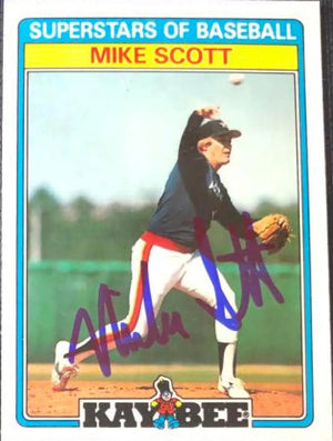 Mike Scott Signed 1987 Kaybee Superstars of Baseball Card - Houston Astros