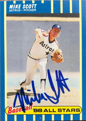 Mike Scott Signed 1988 Fleer All-Stars Baseball Card - Houston Astros