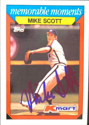 Mike Scott Signed 1988 Topps K-Mart Memorable Moments Baseball Card - Houston Astros