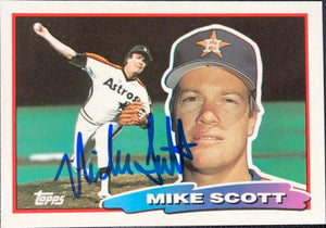 Mike Scott Signed 1988 Topps Big Baseball Card - Houston Astros