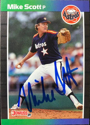 Mike Scott Signed 1989 Donruss Baseball Card - Houston Astros