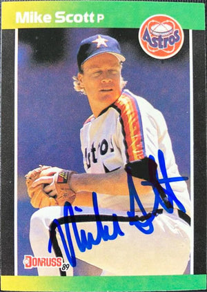 Mike Scott Signed 1989 Donruss Baseball's Best Baseball Card - Houston Astros