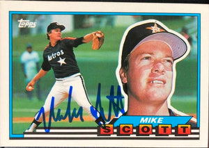 Mike Scott Signed 1989 Topps Big Baseball Card - Houston Astros