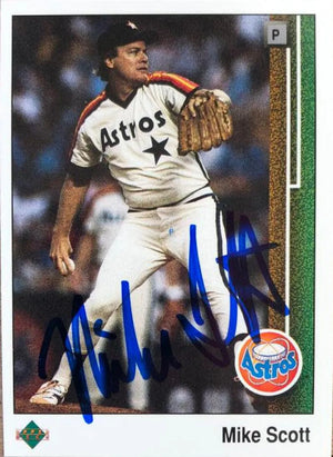 Mike Scott Signed 1989 Upper Deck Baseball Card - Houston Astros