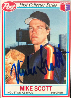 Mike Scott Signed 1990 Post Cereals Baseball Card - Houston Astros