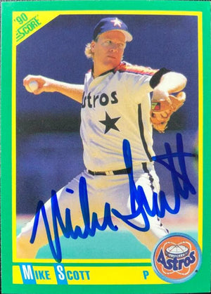 Mike Scott Signed 1990 Score Baseball Card - Houston Astros
