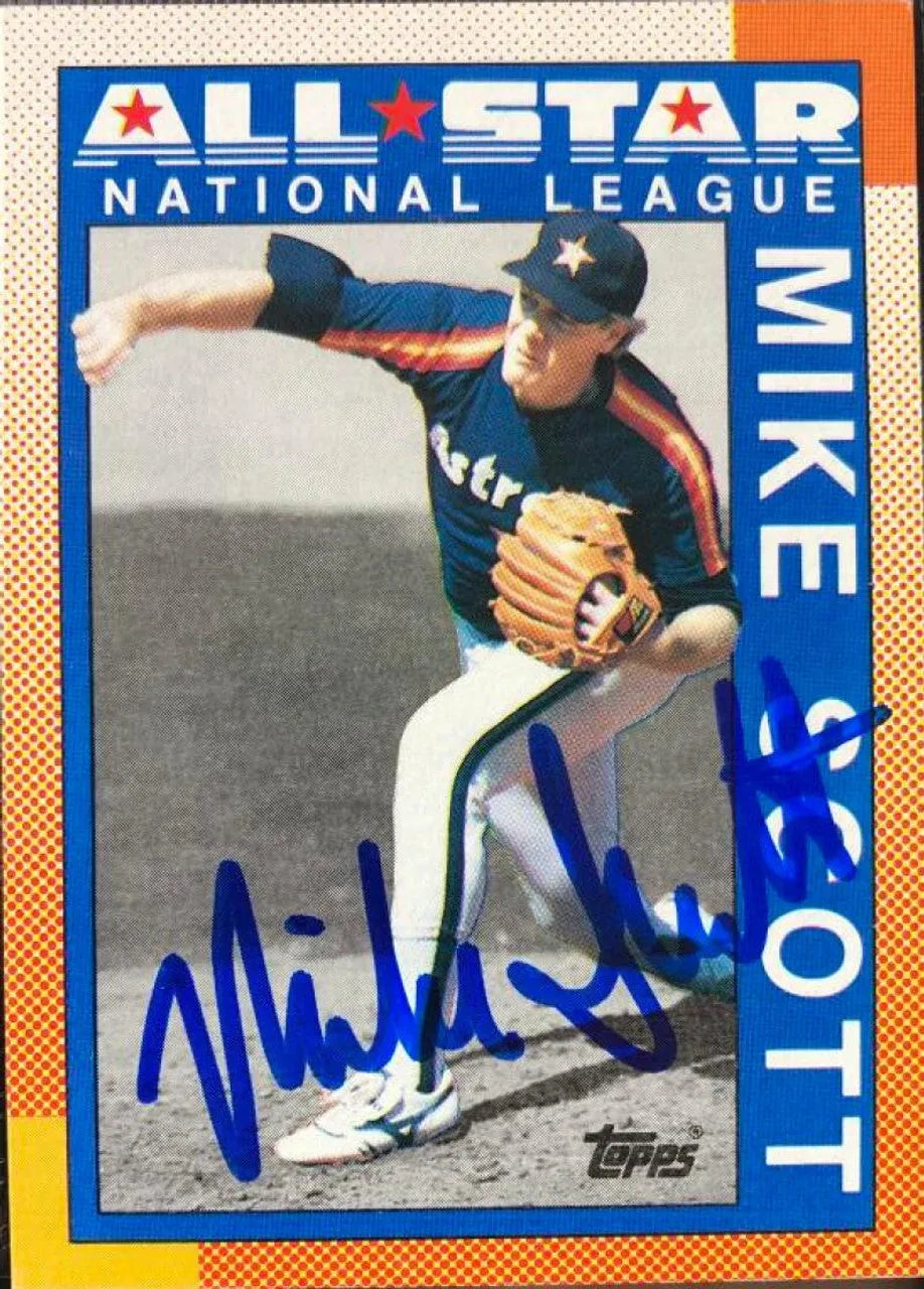 マイク・スコット サイン入り 1990 Topps オールスター ベースボール カード - ヒューストン アストロズ