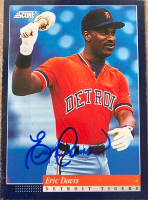 Eric Davis Signed 1994 Score Baseball Card - Detroit Tigers #504