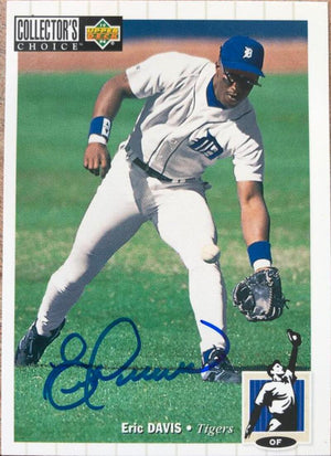 Eric Davis Signed 1994 Collectors Choice Baseball Card - Detroit Tigers #563