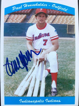 Paul Householder Signed 1979 Minor League Baseball Card - Indianapolis Indians