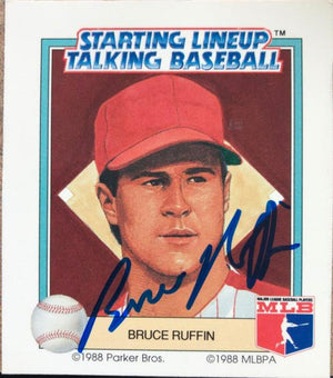 Bruce Ruffin Autographed 1988 Kenner Starting Lineup Talking Baseball Baseball Card - Philadelphia Phillies #14