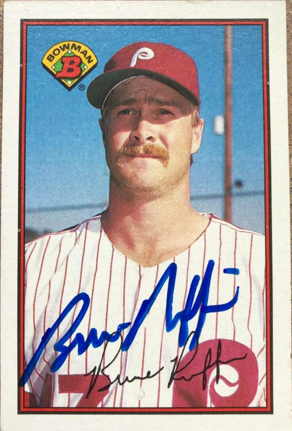 Bruce Ruffin Autographed 1989 Bowman Baseball Card - Philadelphia Phillies #393