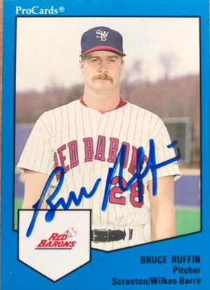 Bruce Ruffin Autographed 1989 Pro Cards Triple A Baseball Card - Philadelphia Phillies #728