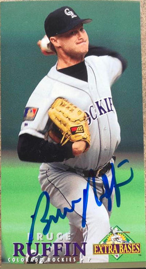 ブルース・ラフィン直筆サイン入り 1994年 フリール エクストラベース ベースボールカード - コロラド・ロッキーズ #253