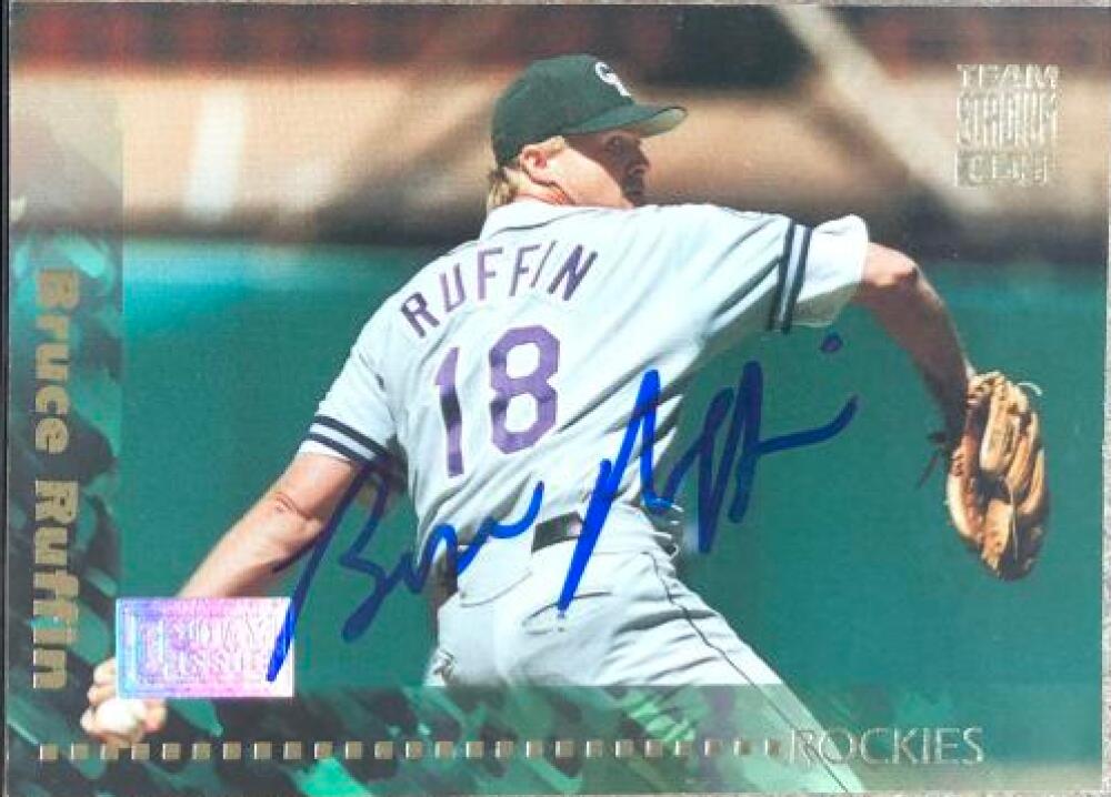 ブルース・ラフィン直筆サイン入り 1994 スタジアムクラブ チーム ファーストデーイシュー ベースボールカード - コロラド・ロッキーズ #101