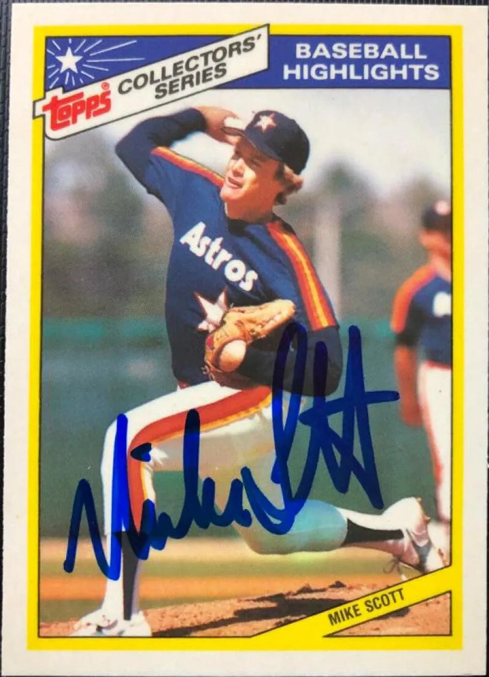 Mike Scott Signed 1987 Topps Woolworth Highlights Baseball Card - Houston Astros