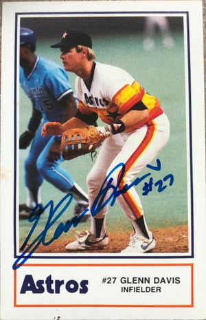 Glenn Davis Signed 1986 Houston Police Baseball Card - Houston Astros