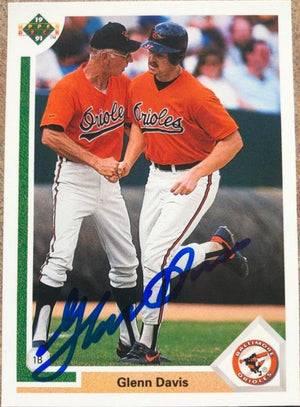 Glenn Davis Signed 1991 Upper Deck Baseball Card - Baltimore Orioles