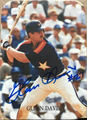 Glenn Davis Signed 1987 Indiana Blue Sox Baseball Card - Houston Astros