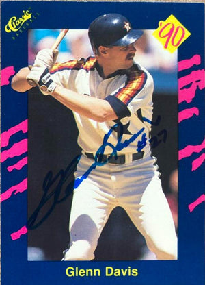 Glenn Davis Signed 1990 Classic Baseball Card - Houston Astros