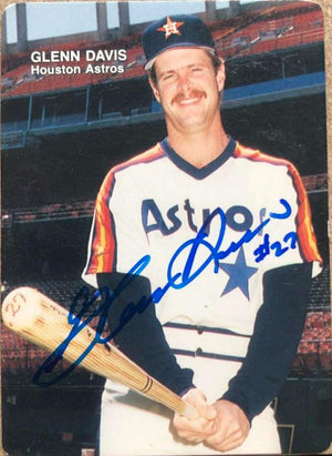 Glenn Davis Signed 1988 Mother's Cookies Baseball Card - Houston Astros