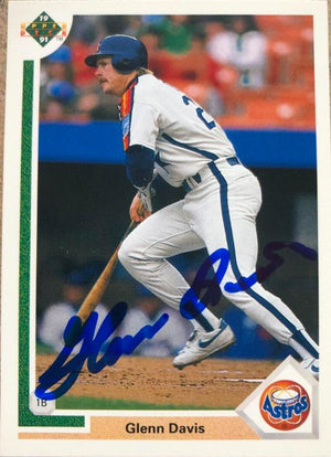 Glenn Davis Signed 1991 Upper Deck Baseball Card - Houston Astros