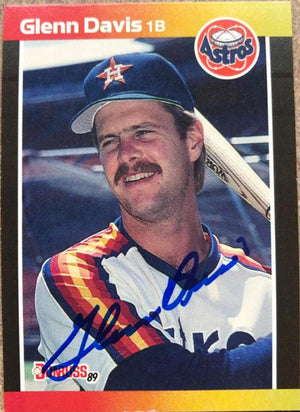 Glenn Davis Signed 1989 Donruss Baseball Card - Houston Astros