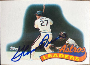 Glenn Davis Signed 1989 Topps Leaders Baseball Card - Houston Astros