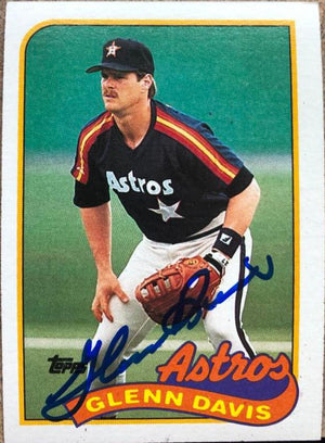 Glenn Davis Signed 1989 Topps Baseball Card - Houston Astros #765
