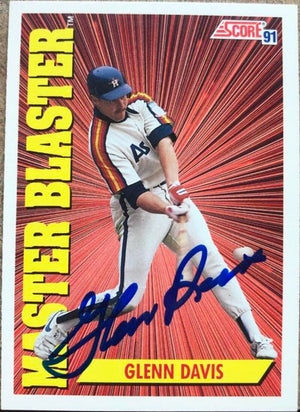 Glenn Davis Signed 1991 Score Baseball Card - Houston Astros #405