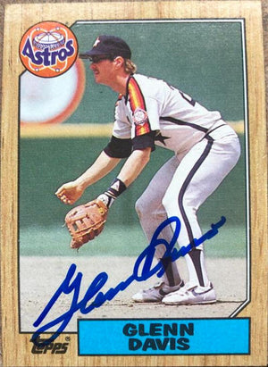Glenn Davis Signed 1987 Topps Baseball Card - Houston Astros