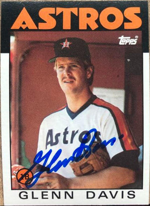 Glenn Davis Signed 1986 Topps Baseball Card - Houston Astros