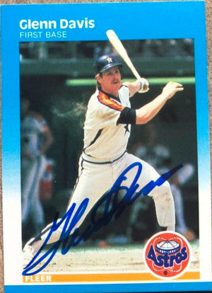Glenn Davis Signed 1987 Fleer Baseball Card - Houston Astros