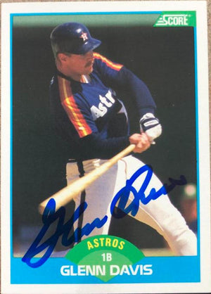 Glenn Davis Signed 1989 Score Baseball Card - Houston Astros