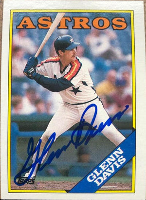 Glenn Davis Signed 1988 Topps Baseball Card - Houston Astros
