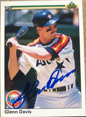 Glenn Davis Signed 1990 Upper Deck Baseball Card - Houston Astros