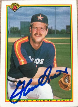 Glenn Davis Signed 1990 Bowman Baseball Card - Houston Astros