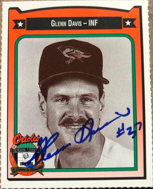 Glenn Davis Signed 1991 Crown Baseball Card - Baltimore Orioles
