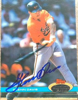 Glenn Davis Signed 1991 Stadium Club Baseball Card - Baltimore Orioles