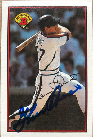 Glenn Davis Signed 1989 Bowman Baseball Card - Houston Astros