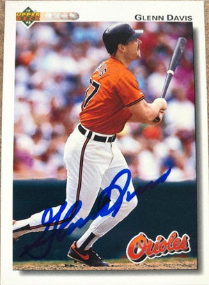 Glenn Davis Signed 1992 Upper Deck Baseball Card - Baltimore Orioles