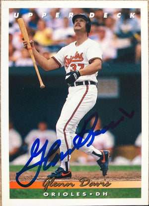 Glenn Davis Signed 1993 Upper Deck Baseball Card - Baltimore Orioles