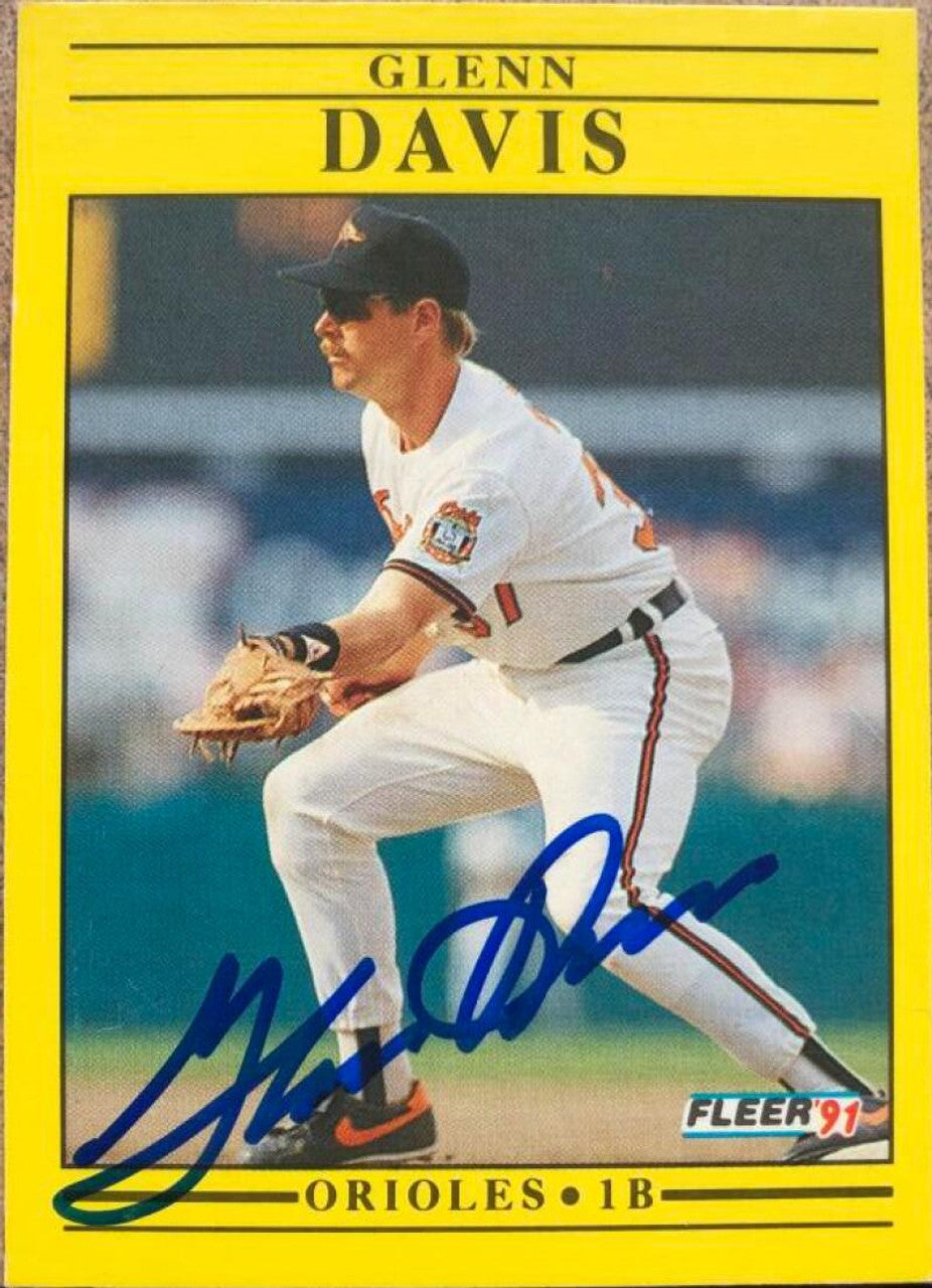 Glenn Davis Signed 1991 Fleer Update Baseball Card - Baltimore Orioles