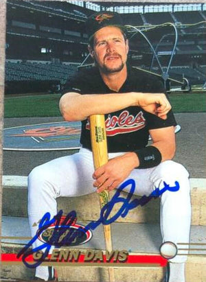 Glenn Davis Signed 1993 Stadium Club Baseball Card - Baltimore Orioles