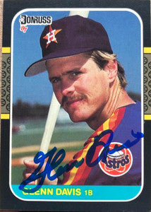 グレン・デイビス サイン入り 1987 ドンラス ベースボールカード - ヒューストン・アストロズ