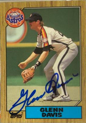 Glenn Davis Signed 1987 Topps Tiffany Baseball Card - Houston Astros