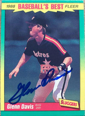 Glenn Davis Signed 1988 Fleer Baseball's Best Baseball Card - Houston Astros