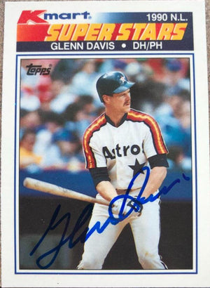 Glenn Davis Signed 1990 Topps K-Mart Superstars Baseball Card - Houston Astros