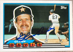 Glenn Davis Signed 1989 Topps Big Baseball Card - Houston Astros